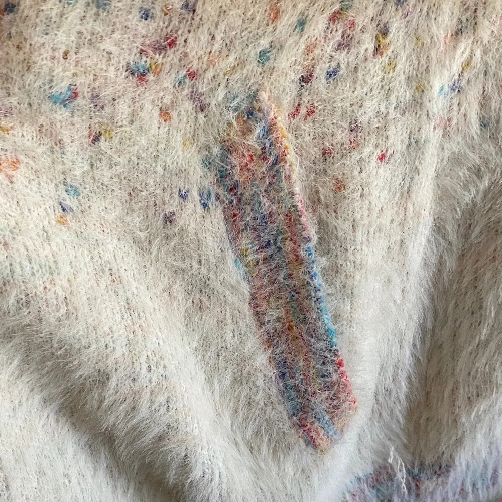 Modcloth Cream Multicolor Open-Front Cardigan - Picture 7 of 7